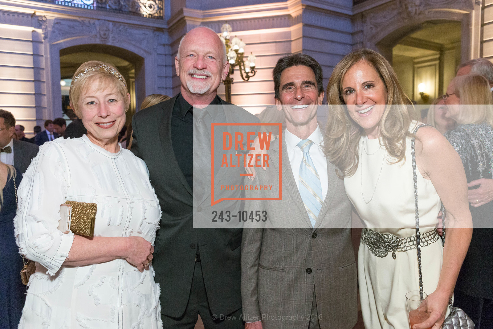 Karen Cashen, Brian Schmidt, Mark Leno, Emily Scott, San Francisco SPCA 150th Anniversary Celebration 2018, San Francisco City Hall. 1 Dr. Carlton B. Goodlett Place, April 18th, 2018, Photo #243-10453 Karen Cashen, Brian Schmidt, Mark Leno, Emily Scott, Photo #243-10453