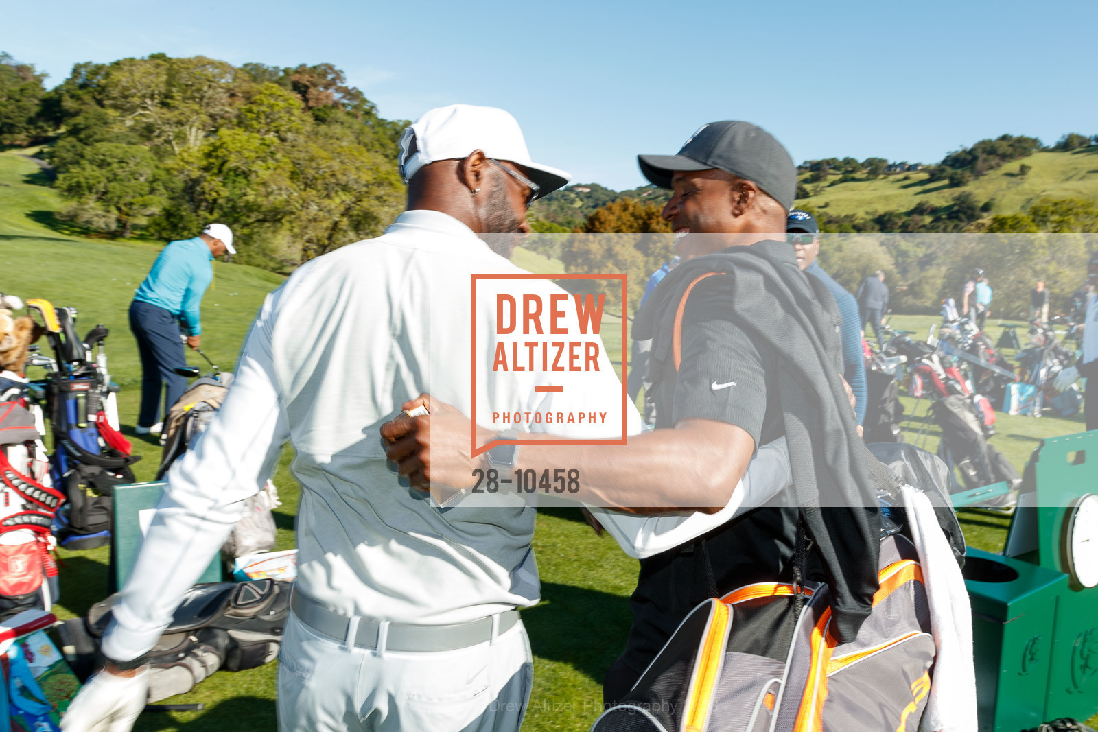 Jerry Rice, Barry Bonds, UCSF Medical Center Celebrity Golf Classic at Mayacama, Mayacama Golf Club. 1240 Mayacama Club Drive, April 17th, 2018, Photo #28-10458 Jerry Rice, Barry Bonds, Photo #28-10458