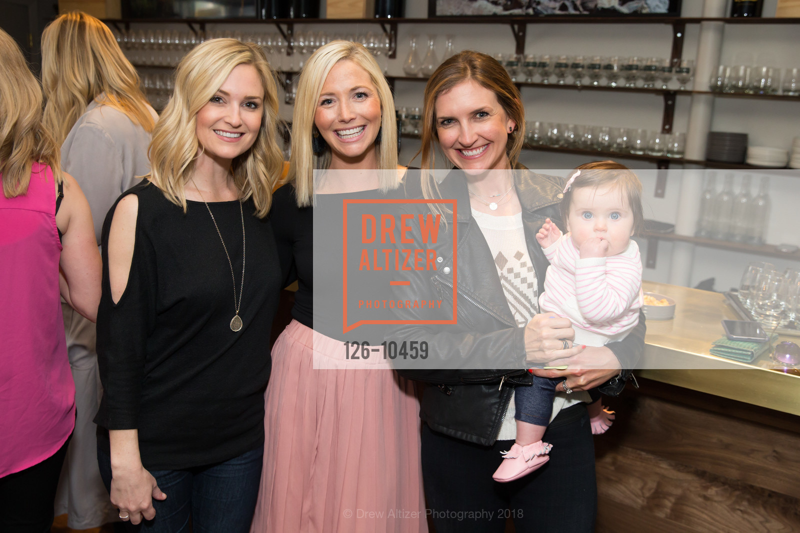 Kristen Page, Michelle Zimmerman, Haley Bell, Willa Bell, UCSF Ambassadors Cultivation Launch Party, Cultivar. 2379 Chestnut St, San Francisco, CA 94123, April 17th, 2018, Photo #126-10459 Kristen Page, Michelle Zimmerman, Haley Bell, Willa Bell, Photo #126-10459