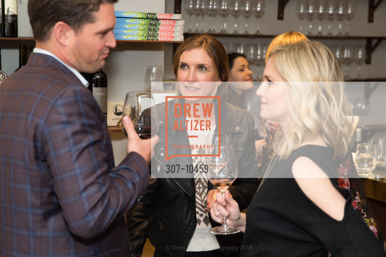 Carl Zimmerman, Haley Bell, Kristen Page, UCSF Ambassadors Cultivation Launch Party, Cultivar. 2379 Chestnut St, San Francisco, CA 94123, April 17th, 2018, Photo #307-10459 Carl Zimmerman, Haley Bell, Kristen Page, Photo #307-10459