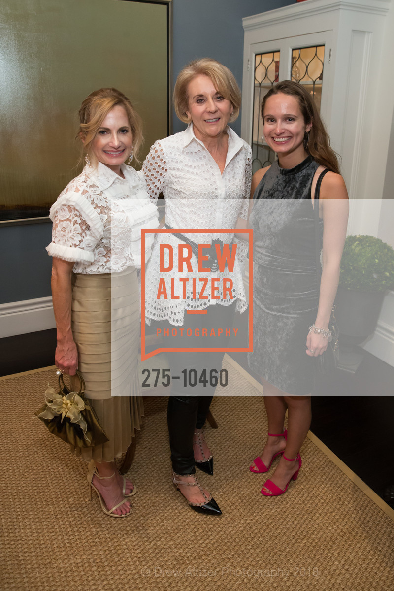 Robin Laub, Frances Bowes, Courtney Laub, FAMSF Leadership Circle Annual Soiree, Private Residence, April 18th, 2018, Photo #275-10460 Robin Laub, Frances Bowes, Courtney Laub, Photo #275-10460