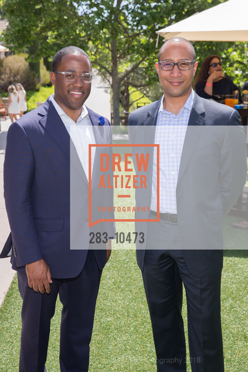 Sinclair Ridley-Thomas, Richard Hooper, Awards Ceremony at Culture Shifting Weekend 2018, Rosewood Hotel. 2825 Sand Hill Road, April 22nd, 2018, Photo #283-10473 Sinclair Ridley-Thomas, Richard Hooper, Photo #283-10473