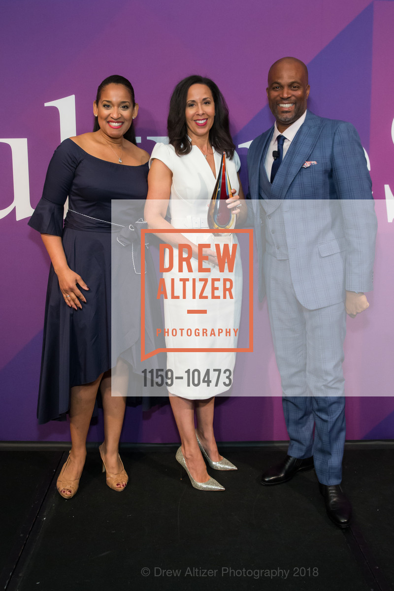 Christy Watts, Peggy Alford, Chris Spencer, Awards Ceremony at Culture Shifting Weekend 2018, Rosewood Hotel. 2825 Sand Hill Road, April 22nd, 2018, Photo #1159-10473 Christy Watts, Peggy Alford, Chris Spencer, Photo #1159-10473
