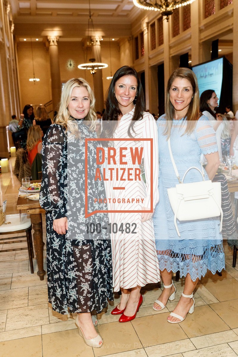 Michelle Curtis Harris, Cathryn Lyman, Laurie Hanna Carrade, 52nd Annual Edgewood Fair Luncheon 2018, Bently Reserve. 301 Battery Street, April 27th, 2018, Photo #100-10482 Michelle Curtis Harris, Cathryn Lyman, Laurie Hanna Carrade, Photo #100-10482