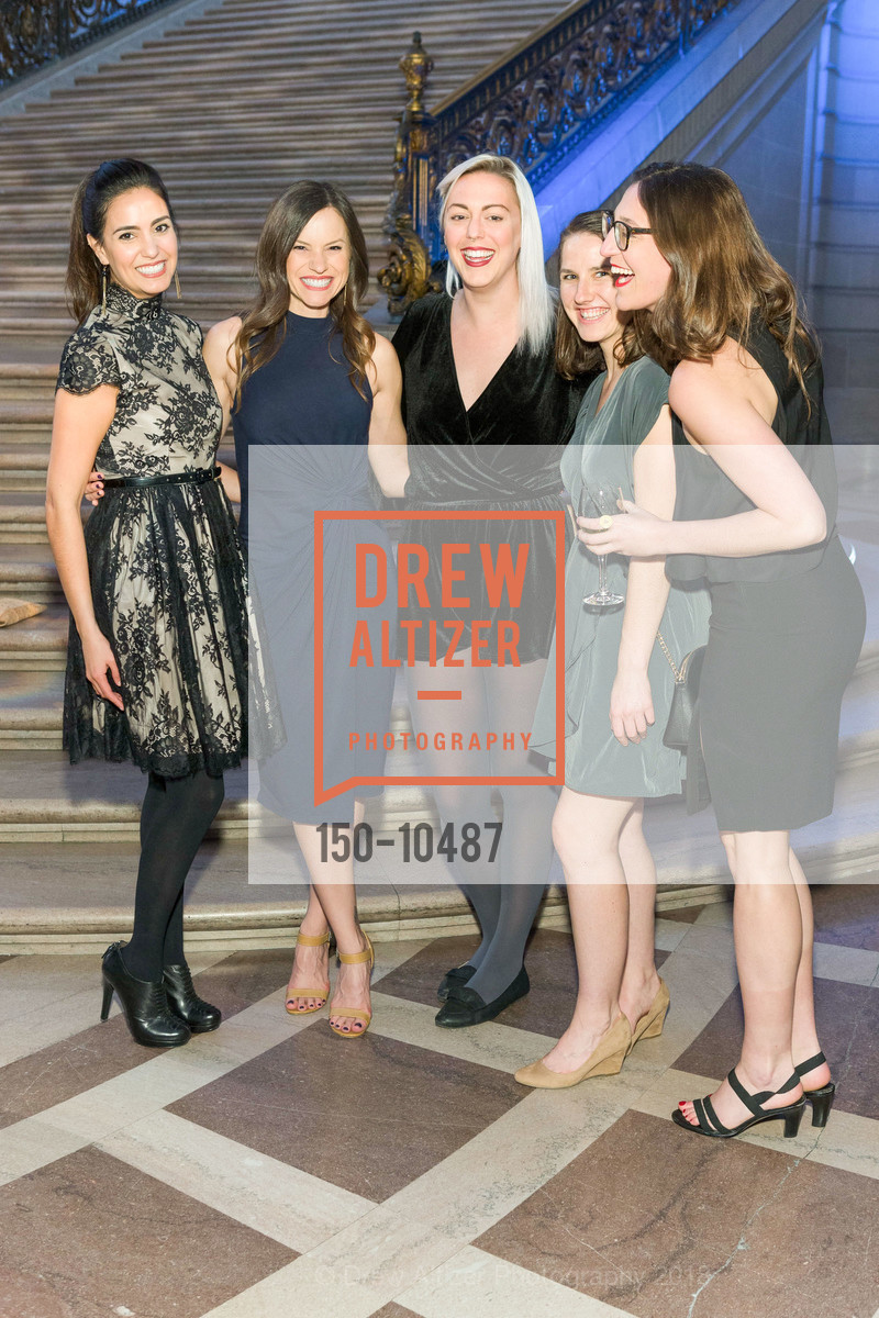 Ashley Cookerly, Lili Polastri, Molly Marsh, Rachel Bayuk, Cara Walden, St. Anthony Foundation's Annual Serving Hope Gala 2018, San Francisco City Hall. 1 Dr. Carlton B. Goodlett Place, April 26th, 2018, Photo #150-10487 Ashley Cookerly, Lili Polastri, Molly Marsh, Rachel Bayuk, Cara Walden, Photo #150-10487