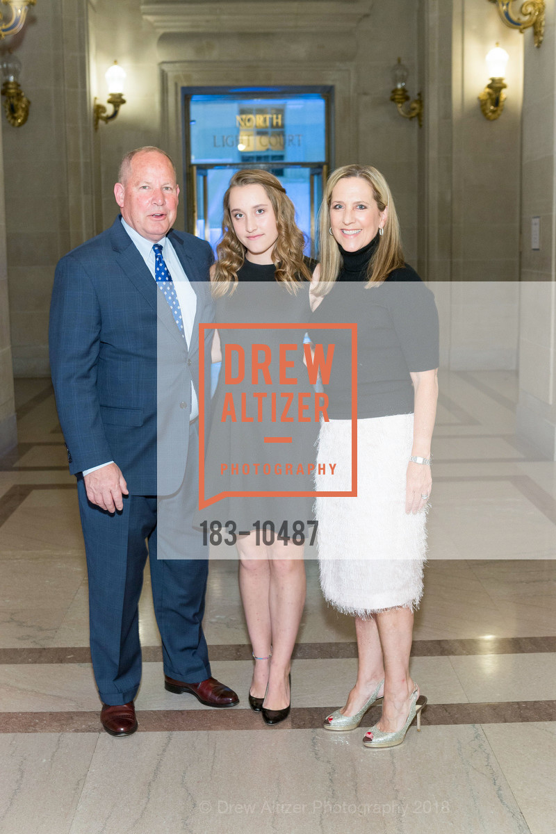 Dale Carlson, Jacqueline Carlson, Meagan Levitan, St. Anthony Foundation's Annual Serving Hope Gala 2018, San Francisco City Hall. 1 Dr. Carlton B. Goodlett Place, April 26th, 2018, Photo #183-10487 Dale Carlson, Jacqueline Carlson, Meagan Levitan, Photo #183-10487