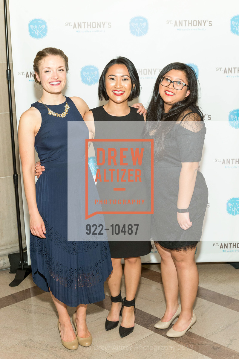 Anna Hartman, Addie Auza, Erica Hapa, St. Anthony Foundation's Annual Serving Hope Gala 2018, San Francisco City Hall. 1 Dr. Carlton B. Goodlett Place, April 26th, 2018, Photo #922-10487 Anna Hartman, Addie Auza, Erica Hapa, Photo #922-10487