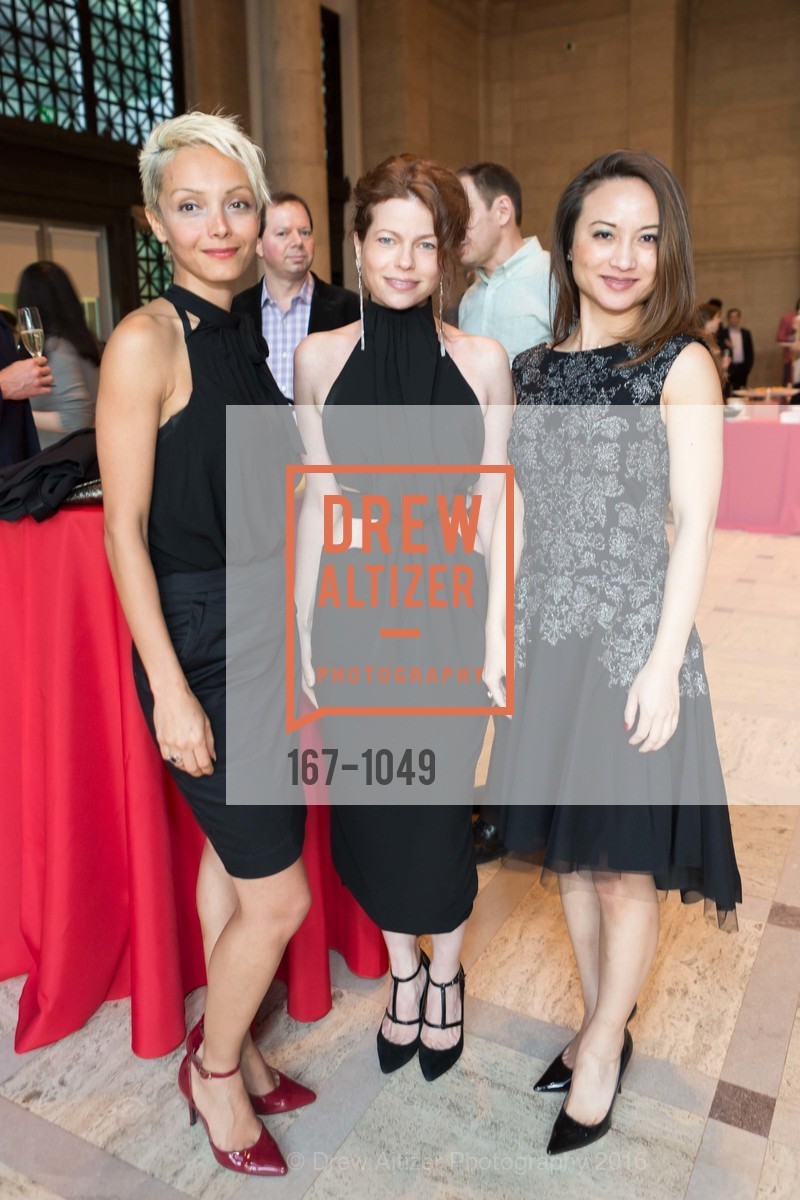 Dawn Sheirzad, Christina Eriksson, Izabella Zhu, ENCORE! Sensorium Pre-Party, Asian Art Museum. 200 Larkin Street, March 23rd, 2016, Photo #167-1049 Dawn Sheirzad, Christina Eriksson, Izabella Zhu, Photo #167-1049