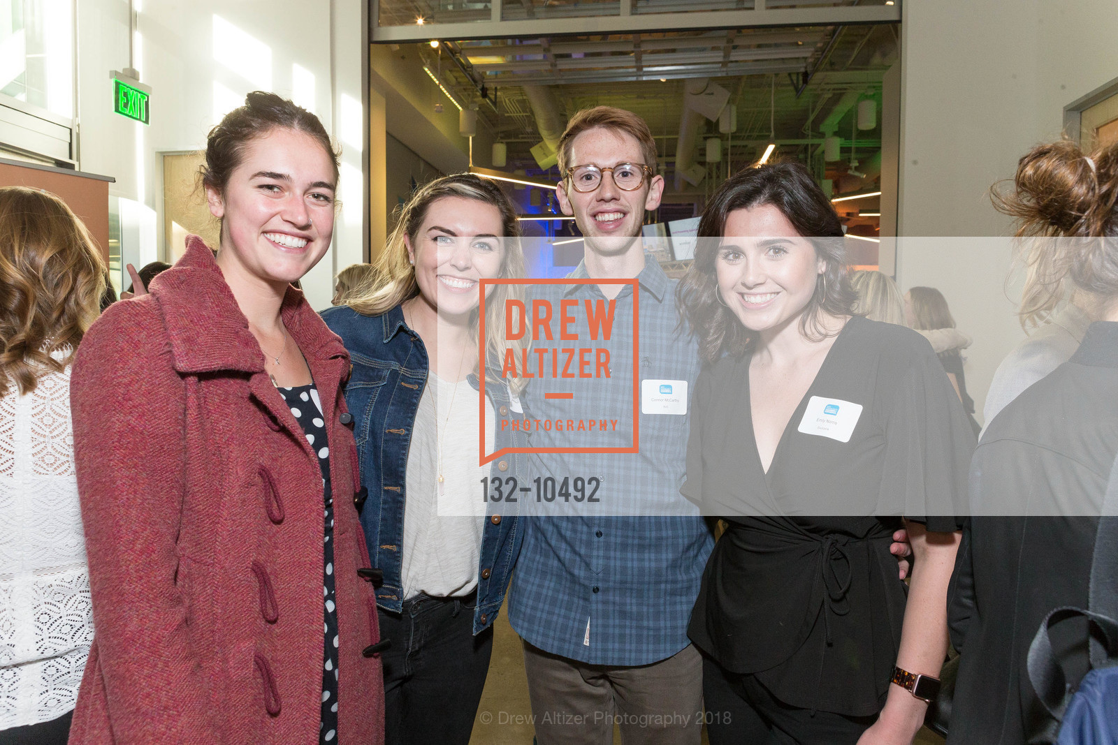 Amy Young, Chantal Lasher, Connor McCarthy, Emily Norris, WELL-Hacked presented by the San Francisco Chamber of Commerce, Microsoft Reactor Space. 680 Folsom Street, SF CA 94107, April 24th, 2018, Photo #132-10492 Amy Young, Chantal Lasher, Connor McCarthy, Emily Norris, Photo #132-10492
