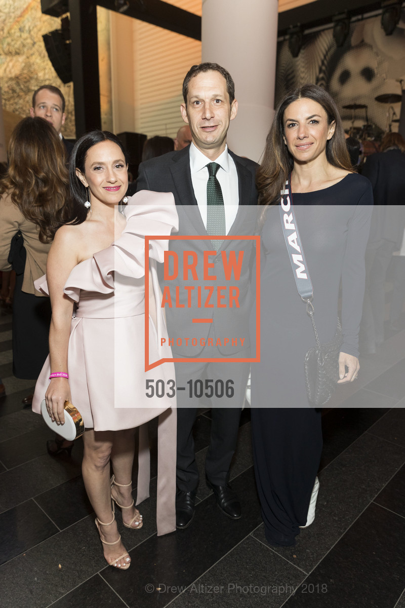 Becca Prowda, Daniel Lurie, Sabrina Buell, SFMOMA Modern Ball 2018, SFMOMA. 171 Natoma Street, San Francisco, CA, April 25th, 2018, Photo #503-10506 Becca Prowda, Daniel Lurie, Sabrina Buell, Photo #503-10506