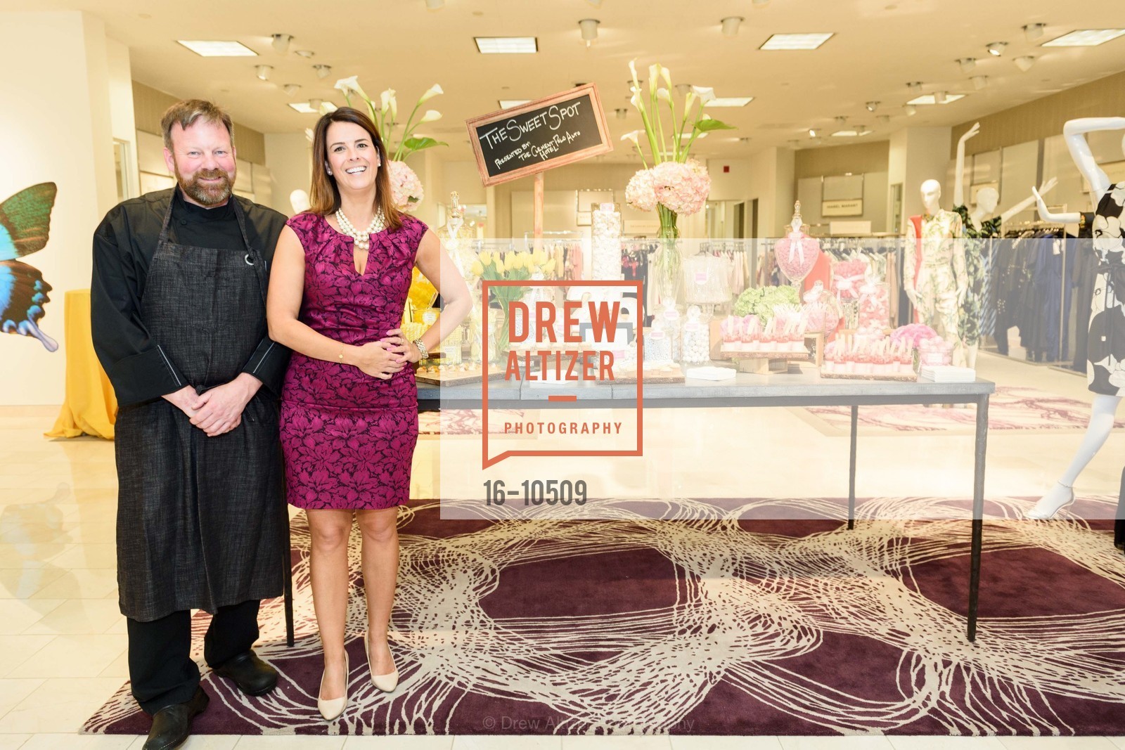 Mark Ayres, Melissa Lessard, Gentry 25th Anniversary Gala, Neiman Marcus. 400 Stanford Shopping Center, Palo Alto 94304, Photo #16-10509 Mark Ayres, Melissa Lessard, Photo #16-10509