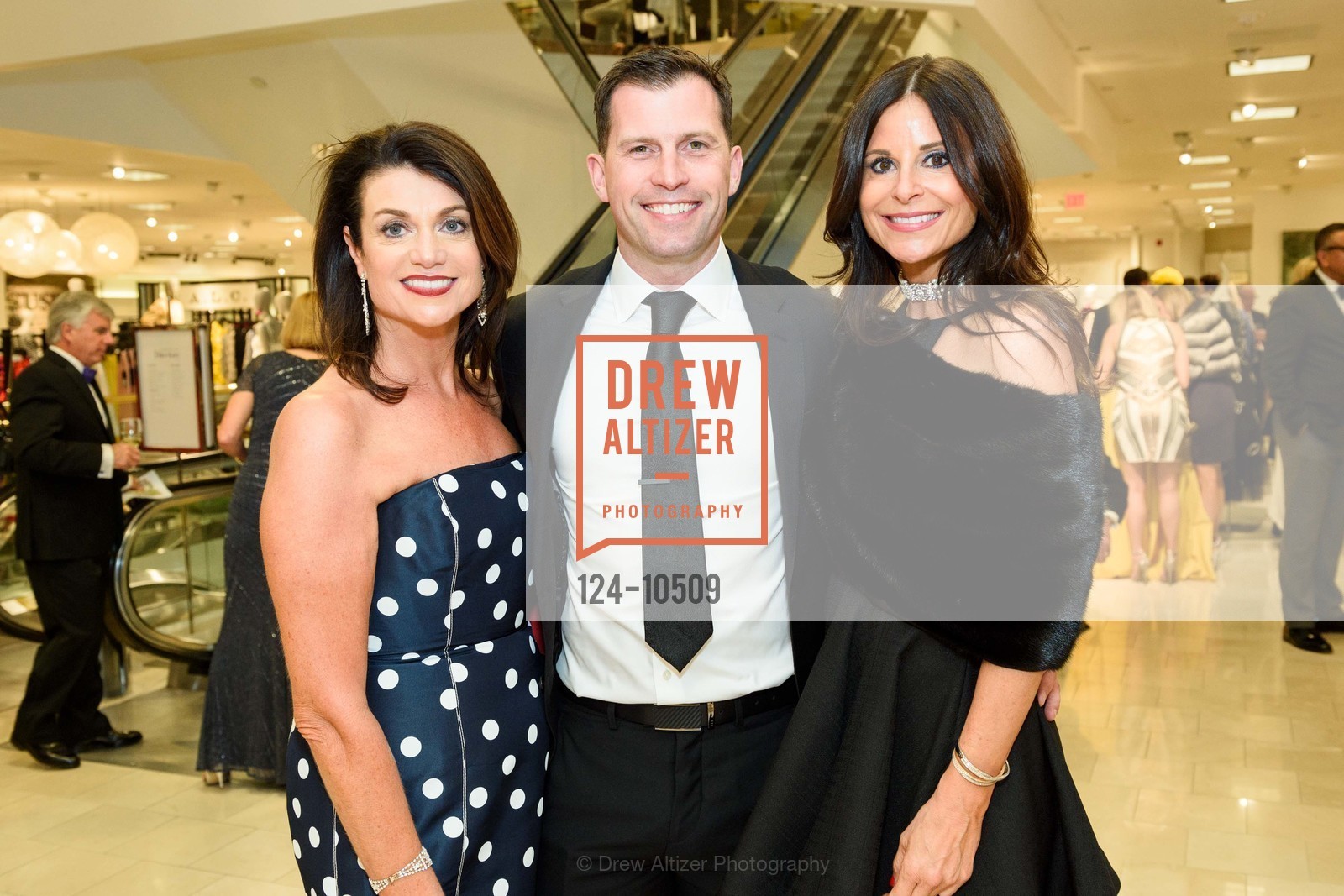Noreen Sheehan, Ross McKenna, Kathleen Brennan, Gentry 25th Anniversary Gala, Neiman Marcus. 400 Stanford Shopping Center, Palo Alto 94304, Photo #124-10509 Noreen Sheehan, Ross McKenna, Kathleen Brennan, Photo #124-10509