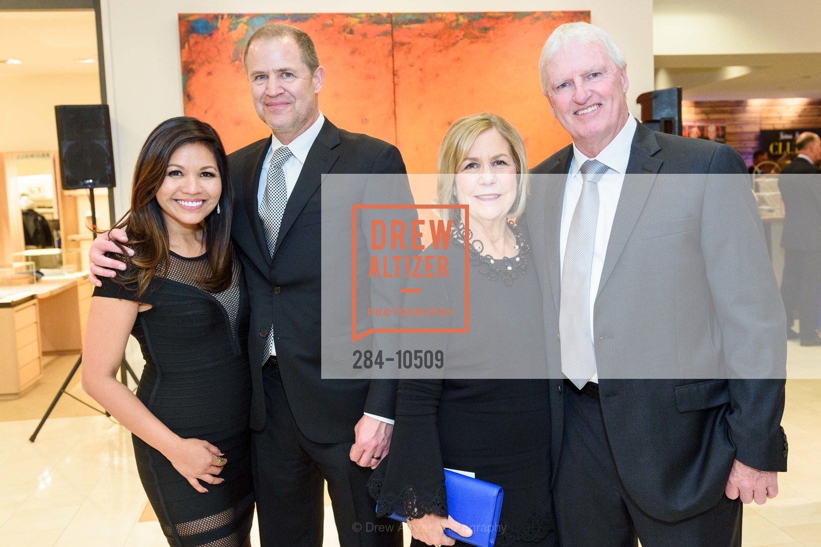 Rita Mausler, Chris Mausler, Denise Bridgeman, Dennis Bridgeman, Gentry 25th Anniversary Gala, Neiman Marcus. 400 Stanford Shopping Center, Palo Alto 94304, Photo #284-10509 Rita Mausler, Chris Mausler, Denise Bridgeman, Dennis Bridgeman, Photo #284-10509