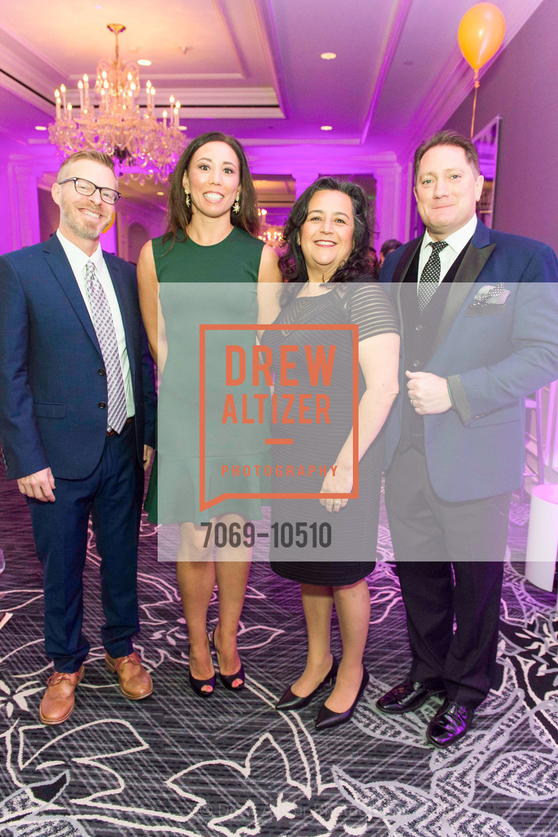 Paul Knudsen, Allison Eisenhardt, Renee Espinoza, Liam Mayclem, SFCASA Fostering Change Gala 2018: Light Shines Here, Ritz Carlton Hotel. 600 Stockton Street, April 27th, 2018, Photo #7069-10510 Paul Knudsen, Allison Eisenhardt, Renee Espinoza, Liam Mayclem, Photo #7069-10510
