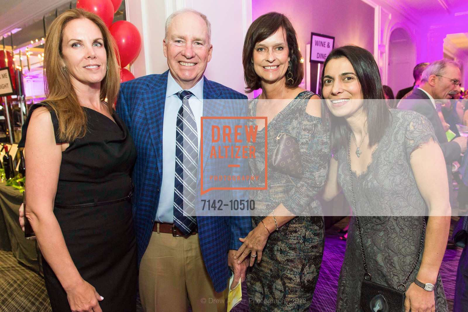 Pam Lakey, Ed Donnelley, Carol Donnelley, Sally Shekou, SFCASA Fostering Change Gala 2018: Light Shines Here, Ritz Carlton Hotel. 600 Stockton Street, April 27th, 2018, Photo #7142-10510 Pam Lakey, Ed Donnelley, Carol Donnelley, Sally Shekou, Photo #7142-10510