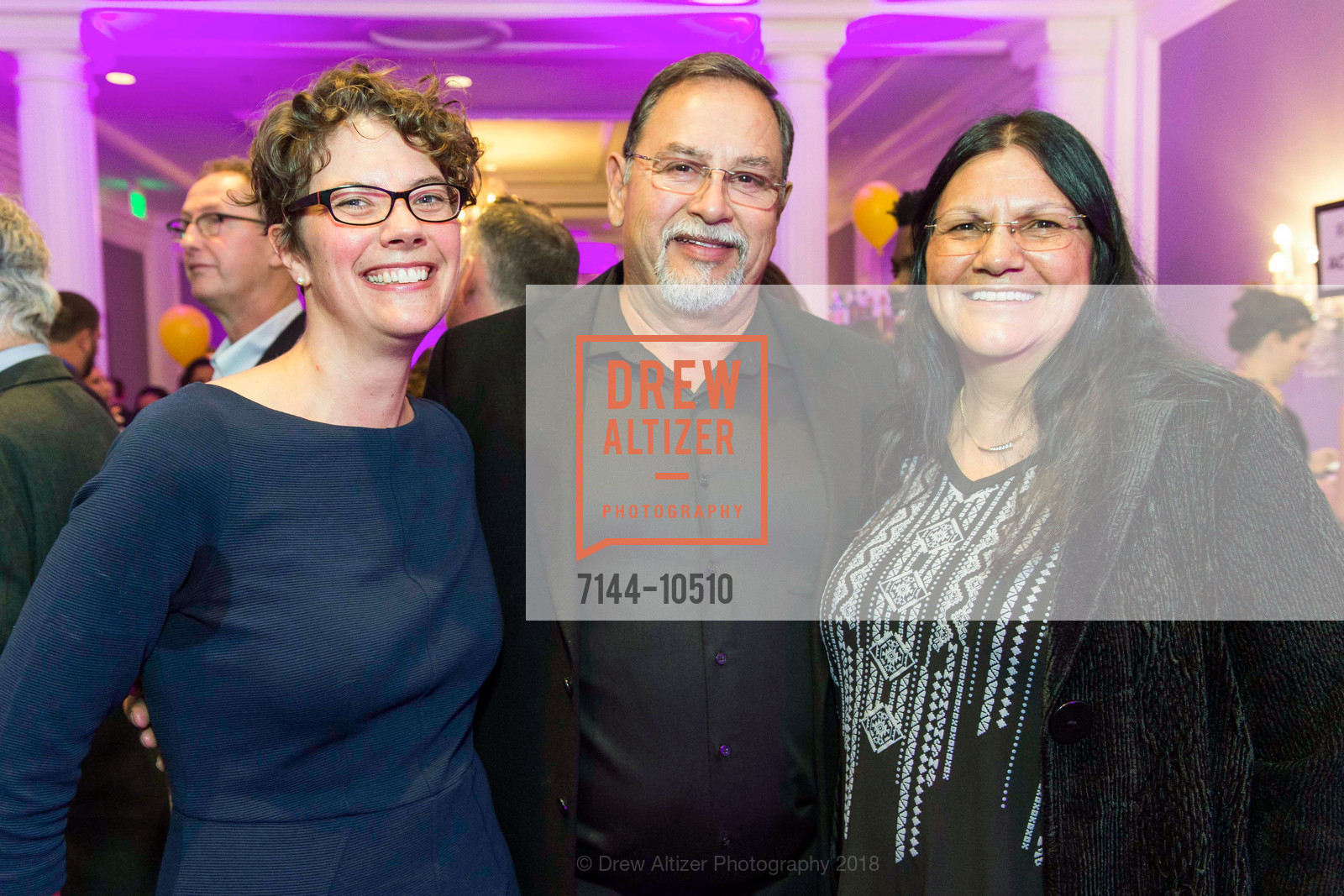 Erika Dirkse, Kenneth Segrist, Sylvia DePorto, SFCASA Fostering Change Gala 2018: Light Shines Here, Ritz Carlton Hotel. 600 Stockton Street, April 27th, 2018, Photo #7144-10510 Erika Dirkse, Kenneth Segrist, Sylvia DePorto, Photo #7144-10510