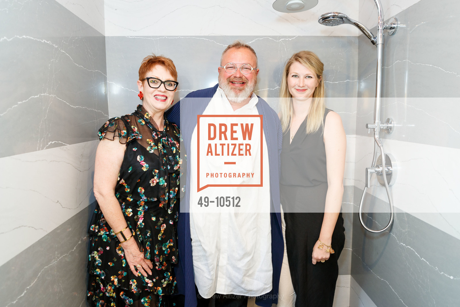 Janice Torelli, Stephen Blachowski, Morgan Milligan, San Francisco Decorator Showcase Friday Night Opening Party 2018, 65 Marina Blvd. San Francisco 94123. 65 Marina Blvd. San Francisco 94123, Photo #49-10512 Janice Torelli, Stephen Blachowski, Morgan Milligan, Photo #49-10512