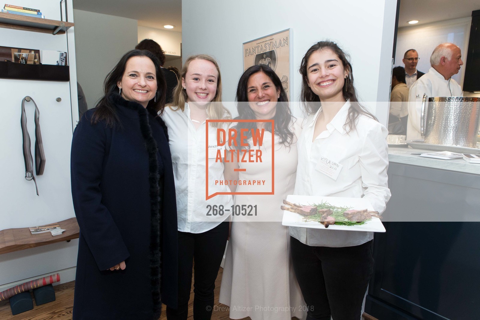 Angelina Alioto-Grace, Marielle, Natalie Stern, Kira Upin, San Francisco Decorator Showcase Sponsors Preview Gala 2018, 465 Marina Blvd. San Francisco, CA 94123. 465 Marina Blvd. San Francisco, CA 94123, April 26th, 2018, Photo #268-10521 Angelina Alioto-Grace, Marielle, Natalie Stern, Kira Upin, Photo #268-10521