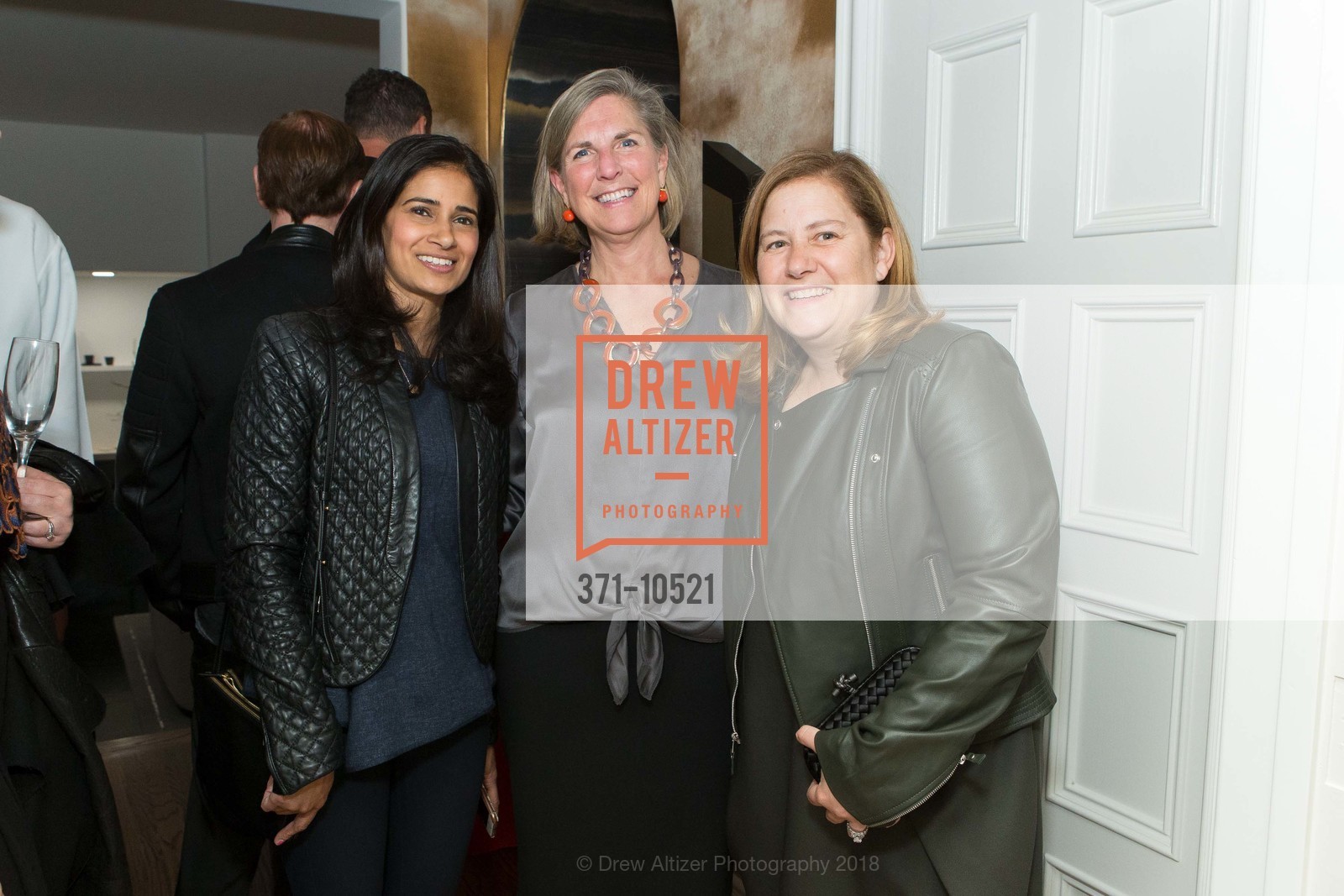 Varsha Rao, Julia Eells, Holly, San Francisco Decorator Showcase Sponsors Preview Gala 2018, 465 Marina Blvd. San Francisco, CA 94123. 465 Marina Blvd. San Francisco, CA 94123, April 26th, 2018, Photo #371-10521 Varsha Rao, Julia Eells, Holly, Photo #371-10521