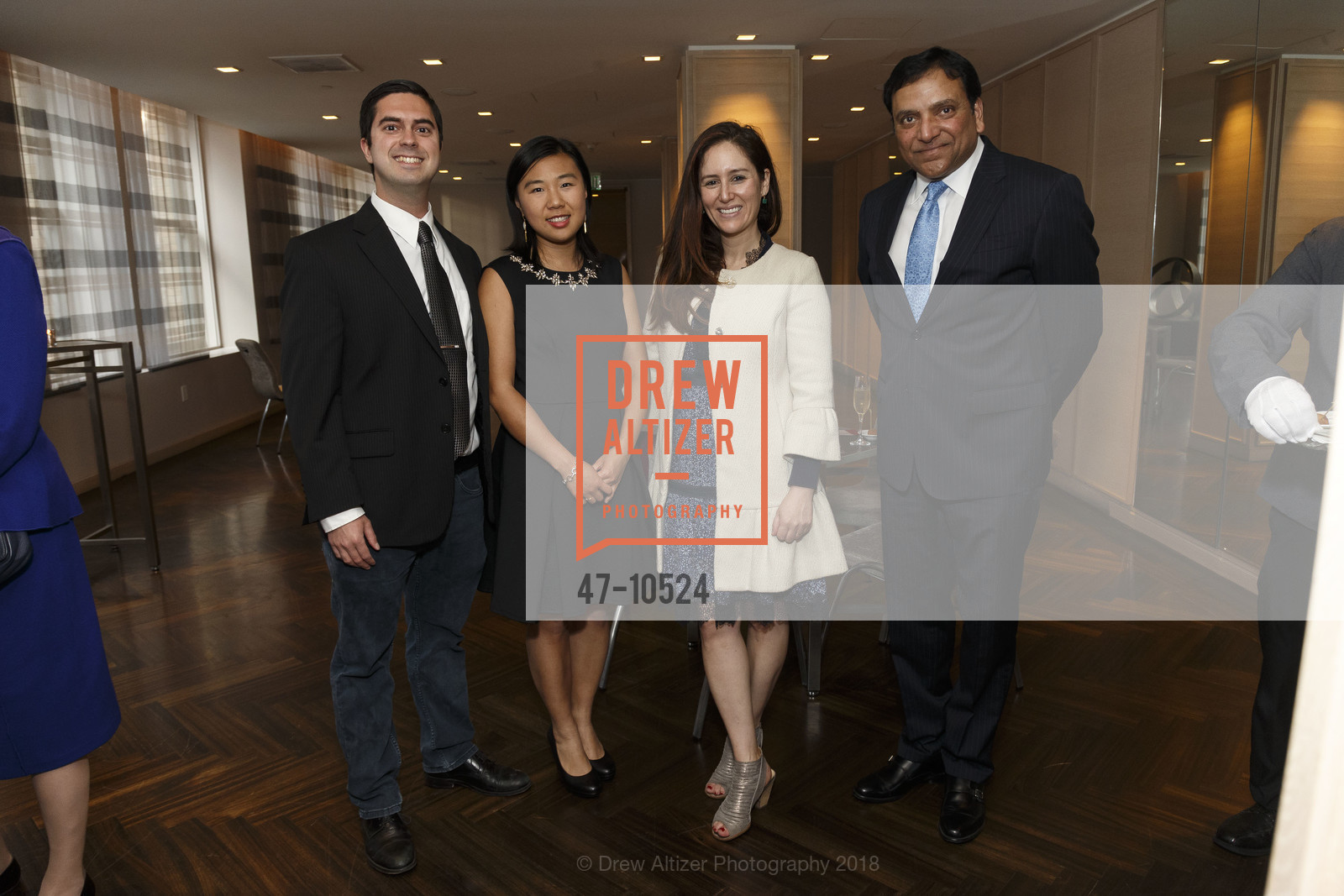 Sam Singer, Julia Zhu, Haviva Kohl, Anupam Agarwal, Harvard Club Annual Dinner with Larry Summers, Former US Secretary of Treasury and Former President of Harvard University, St Regis. 125 3rd St, San Francisco, CA 94103, April 26th, 2018, Photo #47-10524 Sam Singer, Julia Zhu, Haviva Kohl, Anupam Agarwal, Photo #47-10524