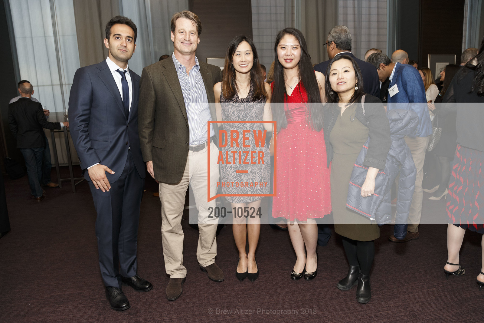 Sam Serpoosh, Creighton Reed, Annie Shay, Milly Wang, Anna Yang, Harvard Club Annual Dinner with Larry Summers, Former US Secretary of Treasury and Former President of Harvard University, St Regis. 125 3rd St, San Francisco, CA 94103, April 26th, 2018, Photo #200-10524 Sam Serpoosh, Creighton Reed, Annie Shay, Milly Wang, Anna Yang, Photo #200-10524