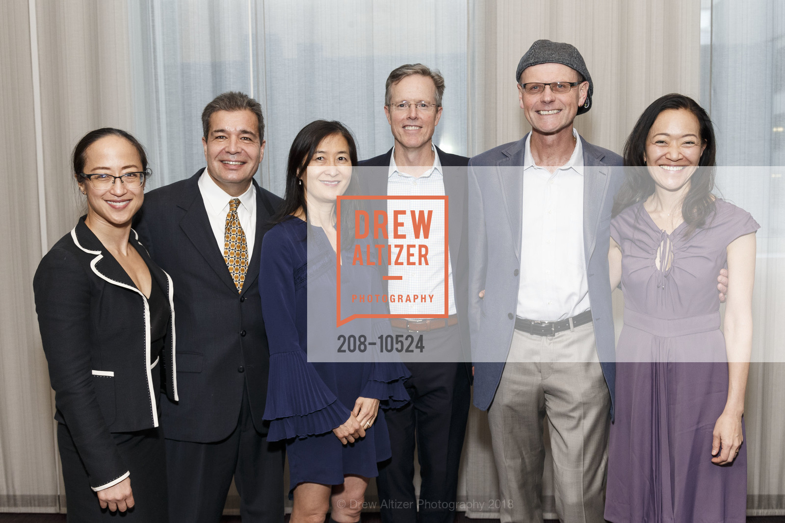 Annette Chen, Simon Ashiku, Caroline Tsen, James Morris, Roland Burgmann, Betty Suh-Burgmann, Harvard Club Annual Dinner with Larry Summers, Former US Secretary of Treasury and Former President of Harvard University, St Regis. 125 3rd St, San Francisco, CA 94103, April 26th, 2018, Photo #208-10524 Annette Chen, Simon Ashiku, Caroline Tsen, James Morris, Roland Burgmann, Betty Suh-Burgmann, Photo #208-10524