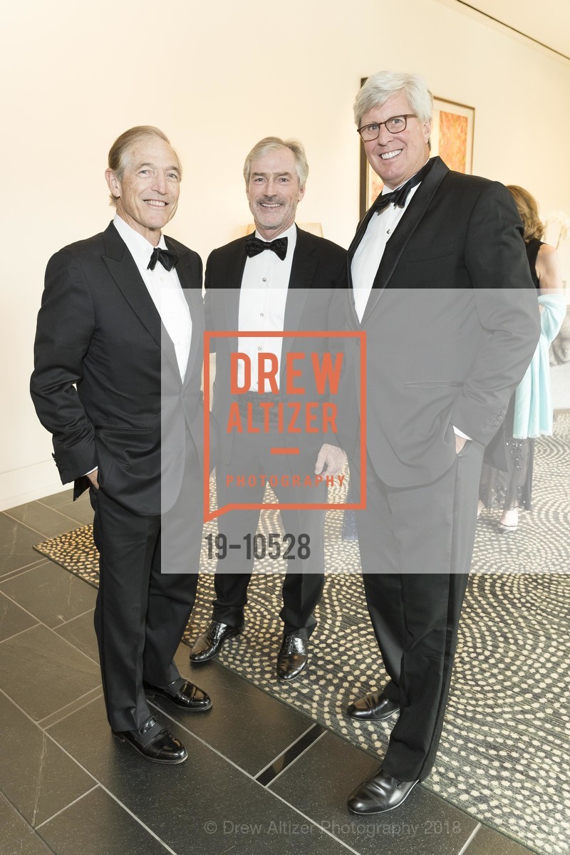John Robinson, Ken Lawler, Larry Frye, Part the Cloud Gala Benefiting Alzheimer's Association 2018, Rosewood Hotel. 2825 Sand Hill Road, April 28th, 2018, Photo #19-10528 John Robinson, Ken Lawler, Larry Frye, Photo #19-10528