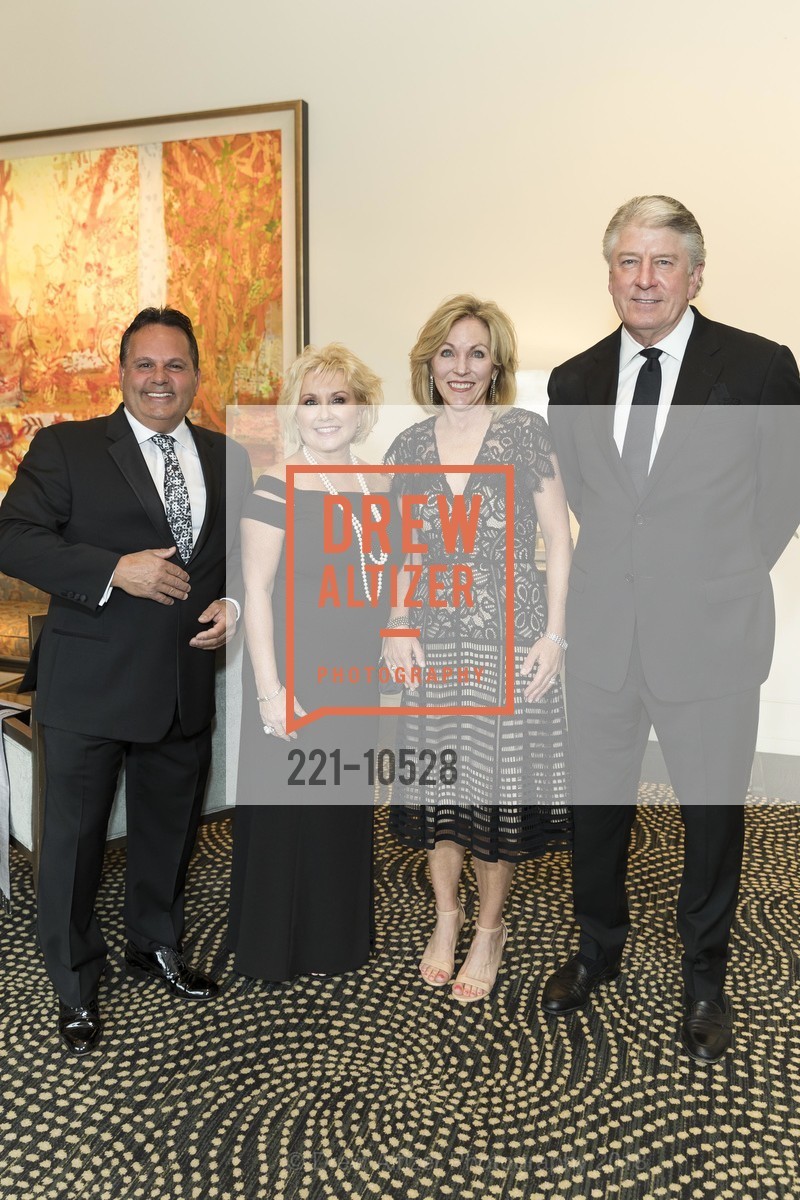 Dave Tomasso, Tiffany Tomasso, Susan Evans, Grant Evans, Part the Cloud Gala Benefiting Alzheimer's Association 2018, Rosewood Hotel. 2825 Sand Hill Road, April 28th, 2018, Photo #221-10528 Dave Tomasso, Tiffany Tomasso, Susan Evans, Grant Evans, Photo #221-10528
