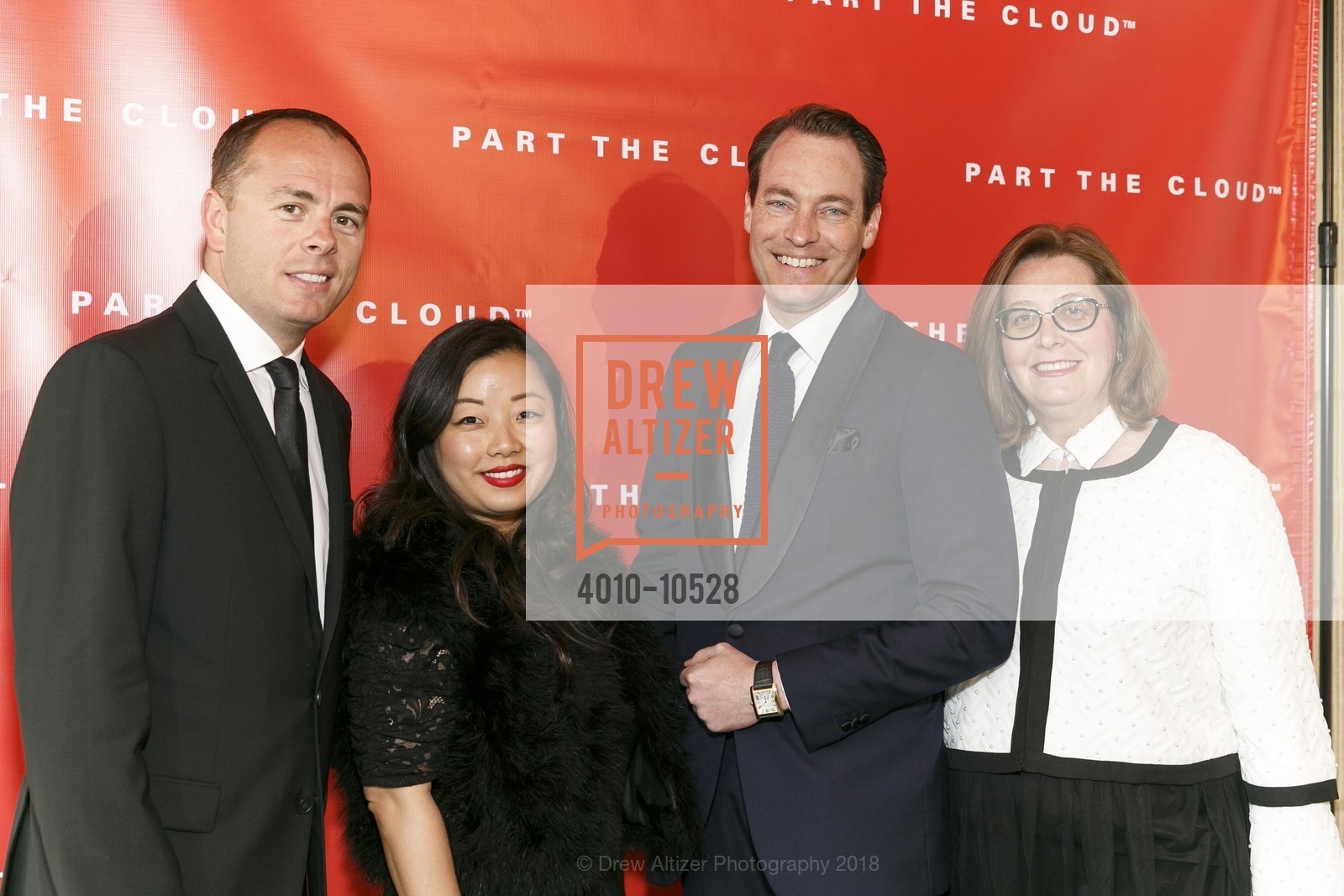 Yann Leconte, Rena Choe, Friso Cramer, Worthy McCarthy, Part the Cloud Gala Benefiting Alzheimer's Association 2018, Rosewood Hotel. 2825 Sand Hill Road, April 28th, 2018, Photo #4010-10528 Yann Leconte, Rena Choe, Friso Cramer, Worthy McCarthy, Photo #4010-10528