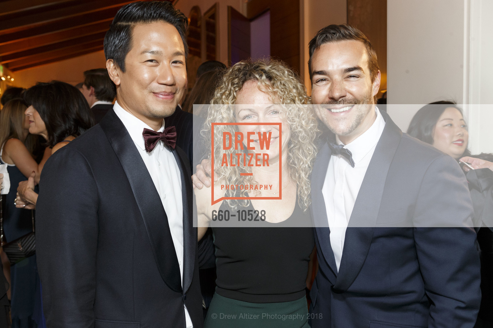 Gene Chan, Katie Partridge, Chad Bolick, Part the Cloud Gala Benefiting Alzheimer's Association 2018, Rosewood Hotel. 2825 Sand Hill Road, April 28th, 2018, Photo #660-10528 Gene Chan, Katie Partridge, Chad Bolick, Photo #660-10528