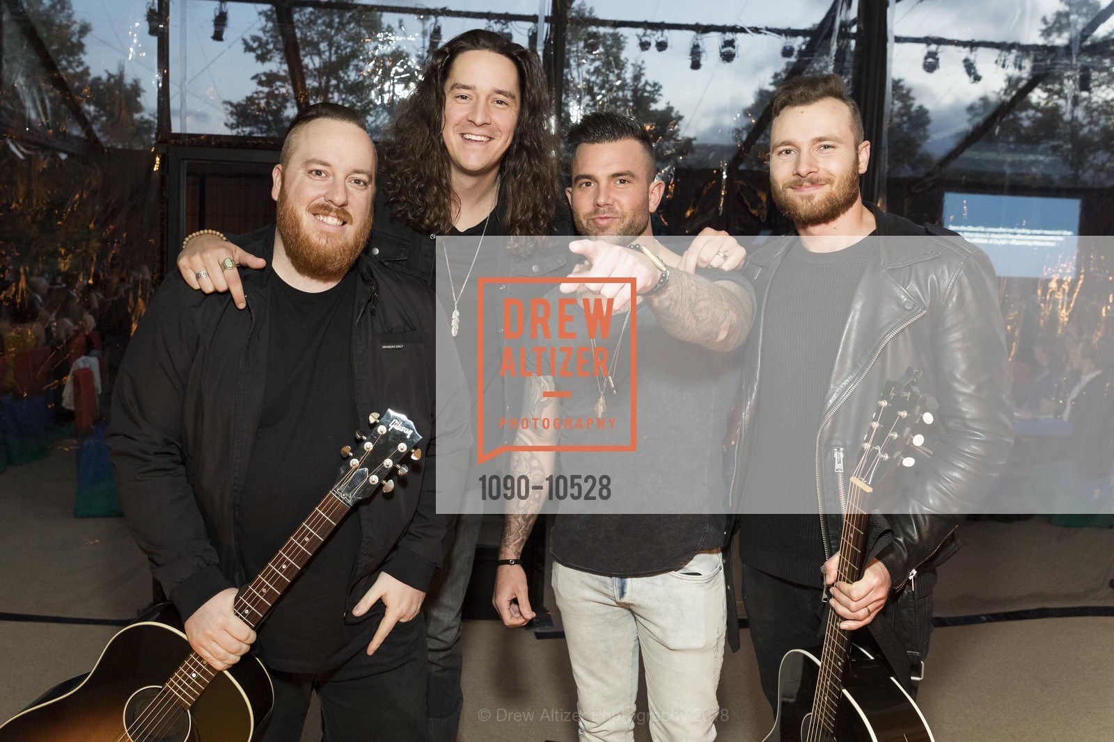 John Isam, Kyle Earhart, Jay Allen, Cory Pierce, Part the Cloud Gala Benefiting Alzheimer's Association 2018, Rosewood Hotel. 2825 Sand Hill Road, April 28th, 2018, Photo #1090-10528 John Isam, Kyle Earhart, Jay Allen, Cory Pierce, Photo #1090-10528