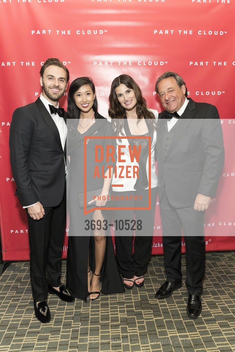 Jared Silver, Sarah Lindquist, Idina Menzel, Stephen Silver, Part the Cloud Gala Benefiting Alzheimer's Association 2018, Rosewood Hotel. 2825 Sand Hill Road, April 28th, 2018, Photo #3693-10528 Jared Silver, Sarah Lindquist, Idina Menzel, Stephen Silver, Photo #3693-10528