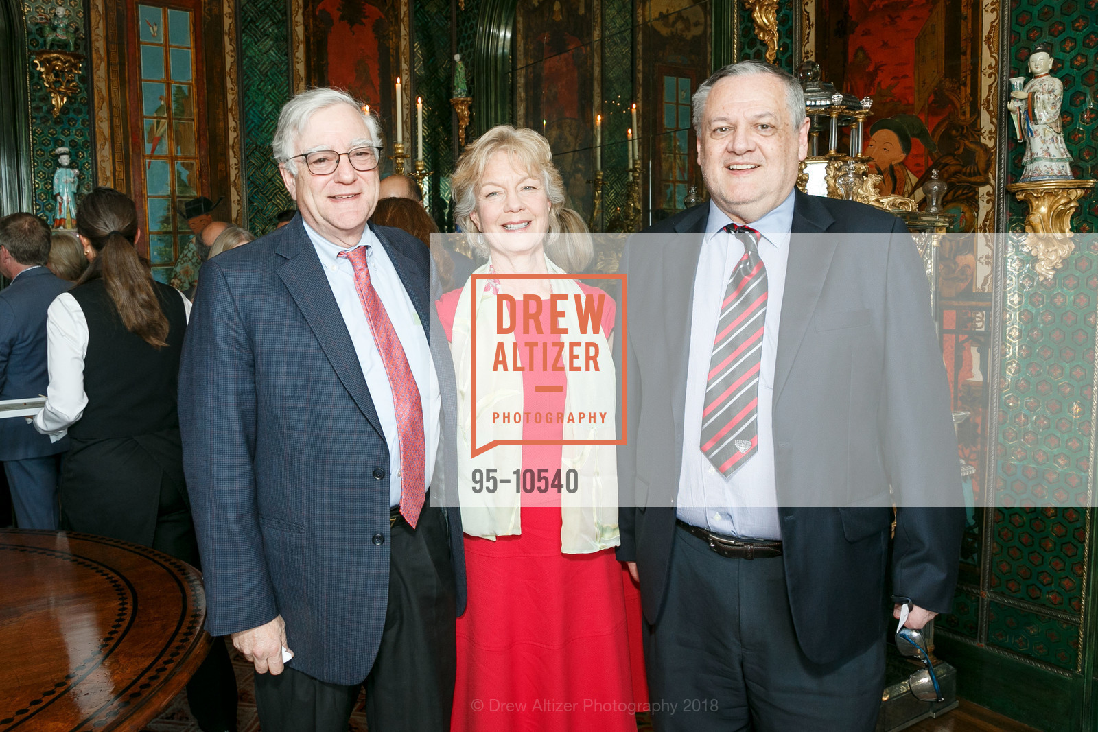 David Gross, Kate Gross, Didier LeGall, Gordon and Ann Getty Host Philharmonia Baroque Orchestra, Private Residence, April 30th, 2018, Photo #95-10540 David Gross, Kate Gross, Didier LeGall, Photo #95-10540