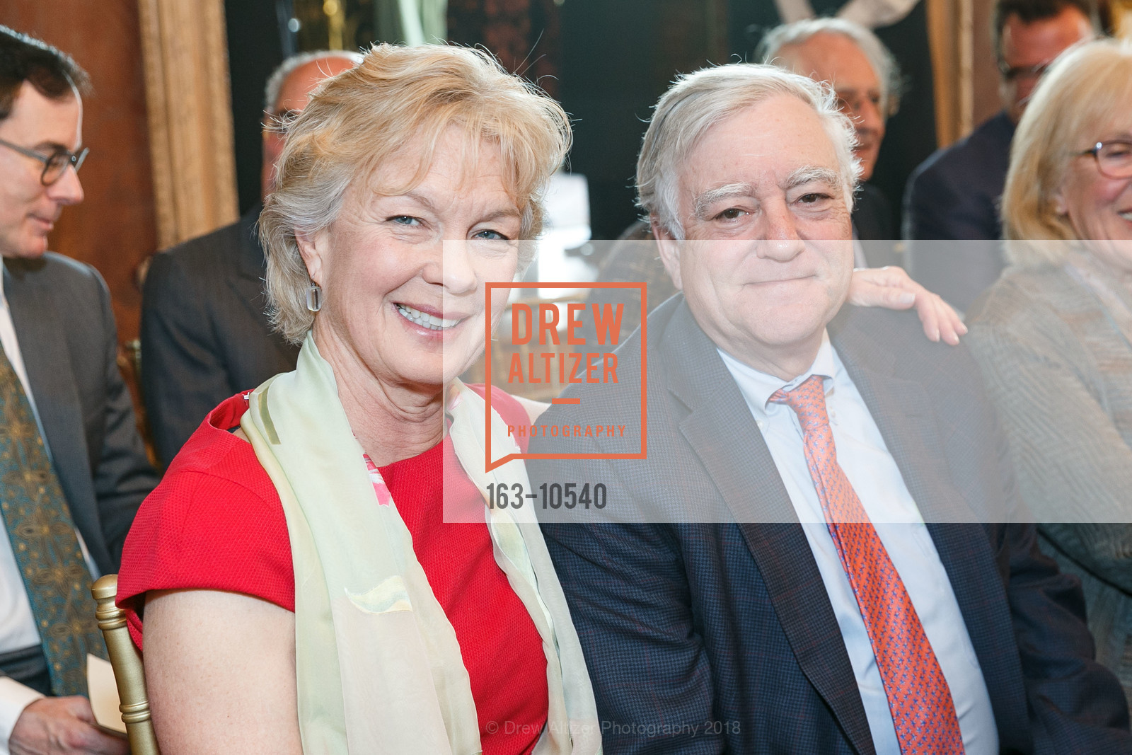 Kate Gross, David Gross, Gordon and Ann Getty Host Philharmonia Baroque Orchestra, Private Residence, April 30th, 2018, Photo #163-10540 Kate Gross, David Gross, Photo #163-10540