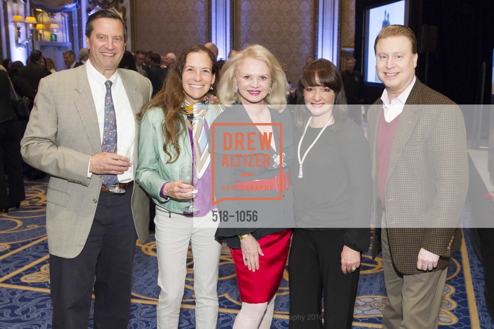 Bill Dawson, Becky Dawson, Heide Betz, Barbara Klein, Doug Waggener, A Farewell Toast to Tom Klein, Fairmont San Francisco, Venetian Room. 950 Mason St, March 22nd, 2016, Photo #518-1056 Bill Dawson, Becky Dawson, Heide Betz, Barbara Klein, Doug Waggener, Photo #518-1056