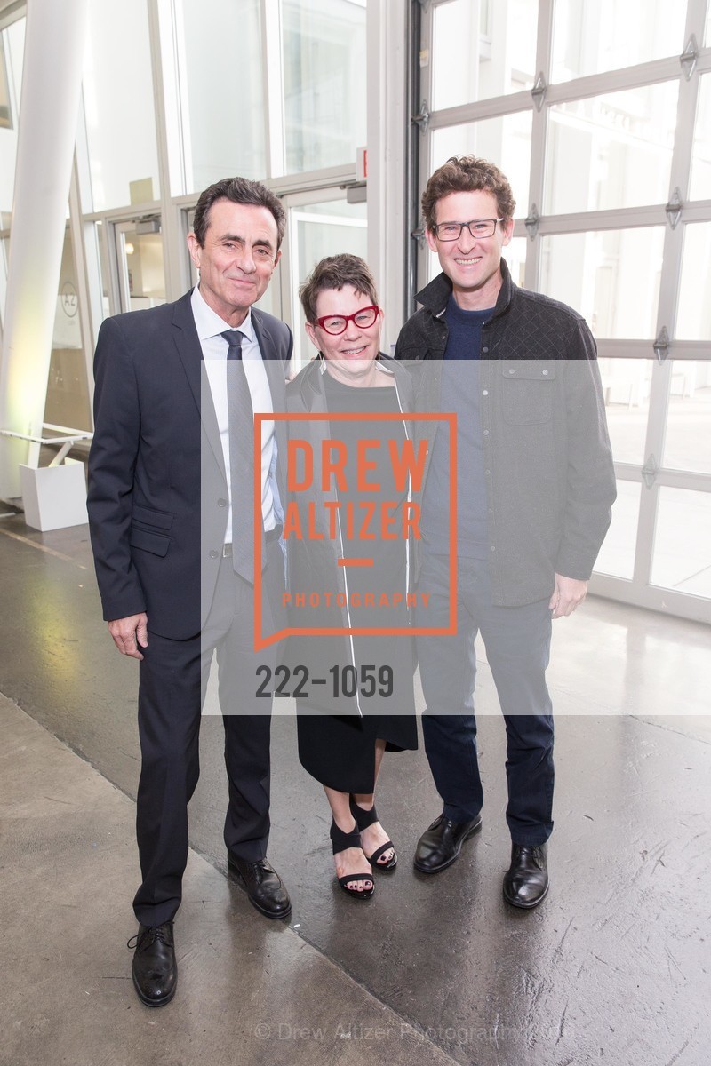 Neal Benezra, Maria Makela, Aaron Silverstein, CCA honors Stanlee Gatti: A Benefit for Student Scholarships, California College for the Arts. 1111 8th St, San Francisco, March 23rd, 2016, Photo #222-1059 Neal Benezra, Maria Makela, Aaron Silverstein, Photo #222-1059