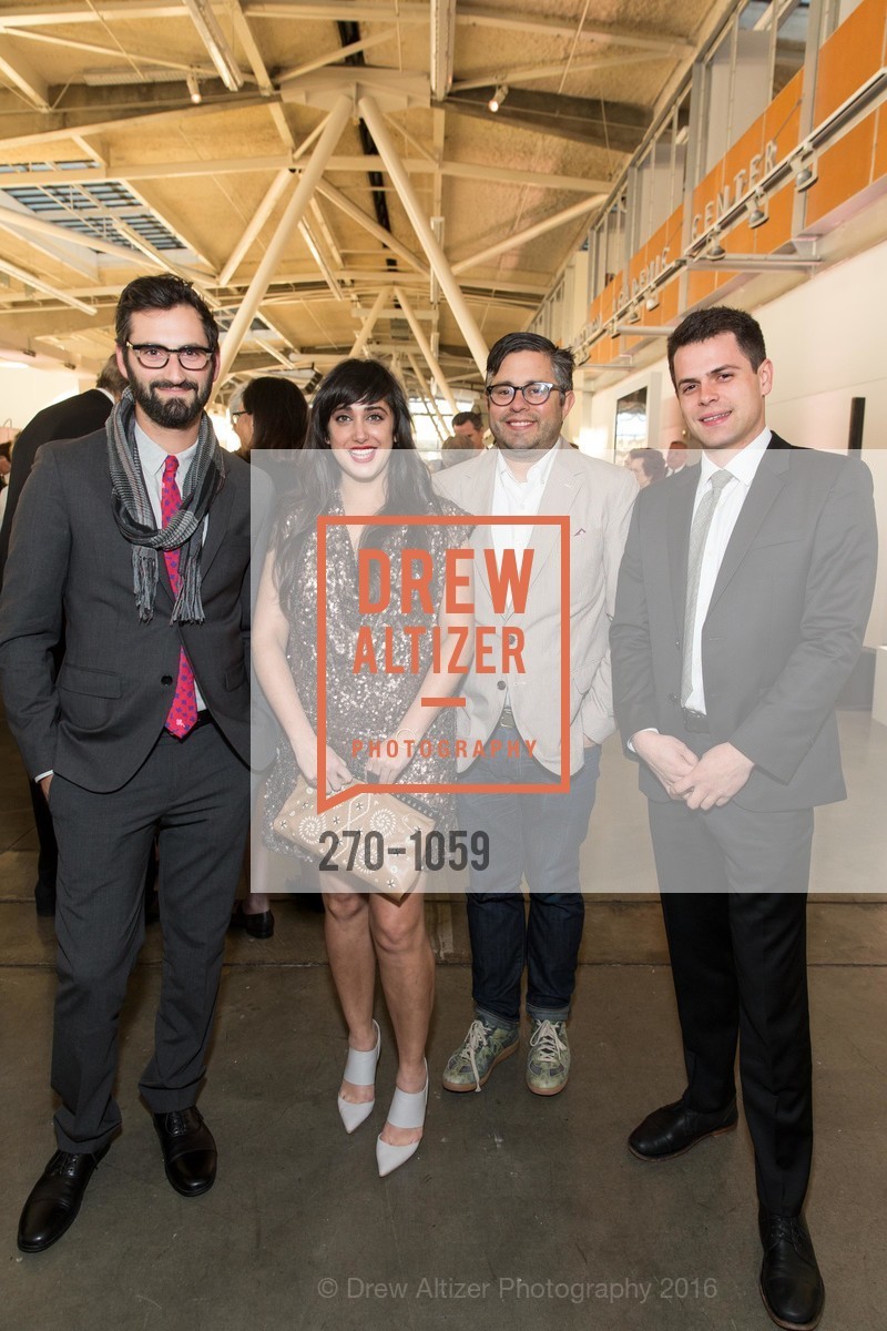 Joseph Becker, Cimi Ahluwalia, Matthew Goudeau, Theo Elliott, CCA honors Stanlee Gatti: A Benefit for Student Scholarships, California College for the Arts. 1111 8th St, San Francisco, March 23rd, 2016, Photo #270-1059 Joseph Becker, Cimi Ahluwalia, Matthew Goudeau, Theo Elliott, Photo #270-1059
