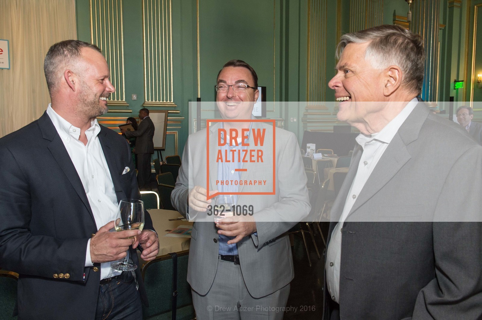 Ralph Dennis, Jeffrey Spahn, Paul Bontekoe, ArtCare Benefit Celebrating the Mayor’s Art Award and the ArtCare Lifetime Achievement Award, Green Room, War Memorial Building, Green Room, War Memorial Building, March 29th, 2016, Photo #362-1069 Ralph Dennis, Jeffrey Spahn, Paul Bontekoe, Photo #362-1069