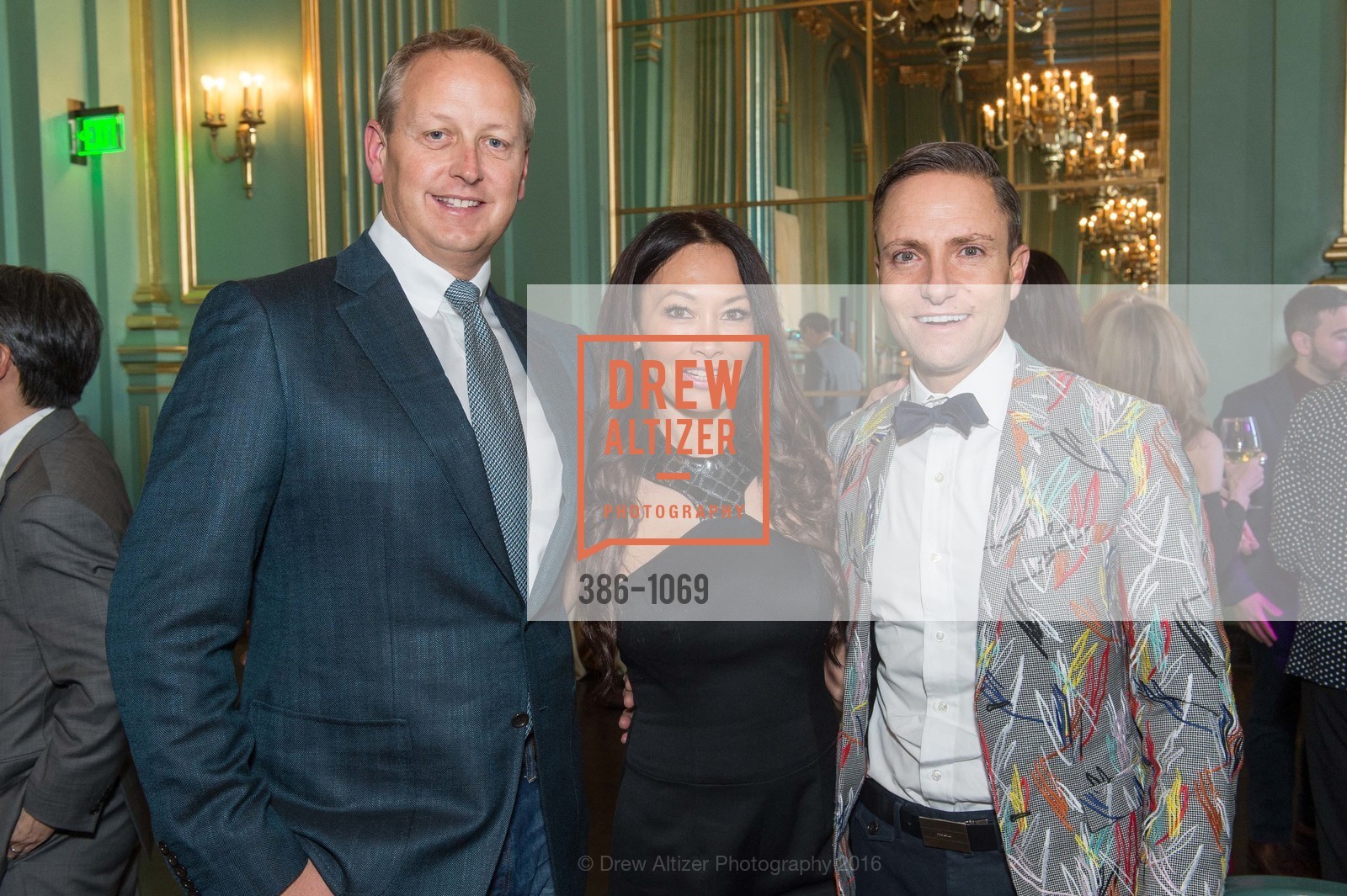 Mark Dempster, Coltrane Lord, Ken Fulk, ArtCare Benefit Celebrating the Mayor’s Art Award and the ArtCare Lifetime Achievement Award, Green Room, War Memorial Building, Green Room, War Memorial Building, March 29th, 2016, Photo #386-1069 Mark Dempster, Coltrane Lord, Ken Fulk, Photo #386-1069