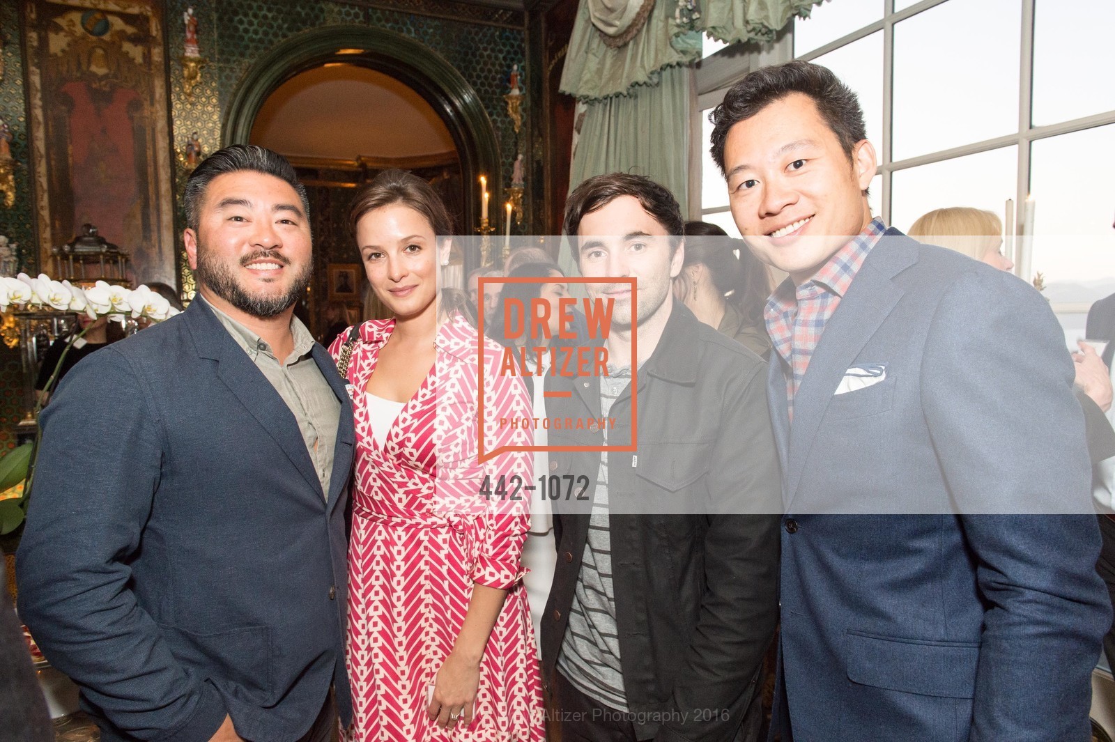 Steve Jang, Margaret DesGaines, Nate Bosshard, Justin Kan, Gavin Newsom for Governor, Private Residence, March 30th, 2016, Photo #442-1072 Steve Jang, Margaret DesGaines, Nate Bosshard, Justin Kan, Photo #442-1072