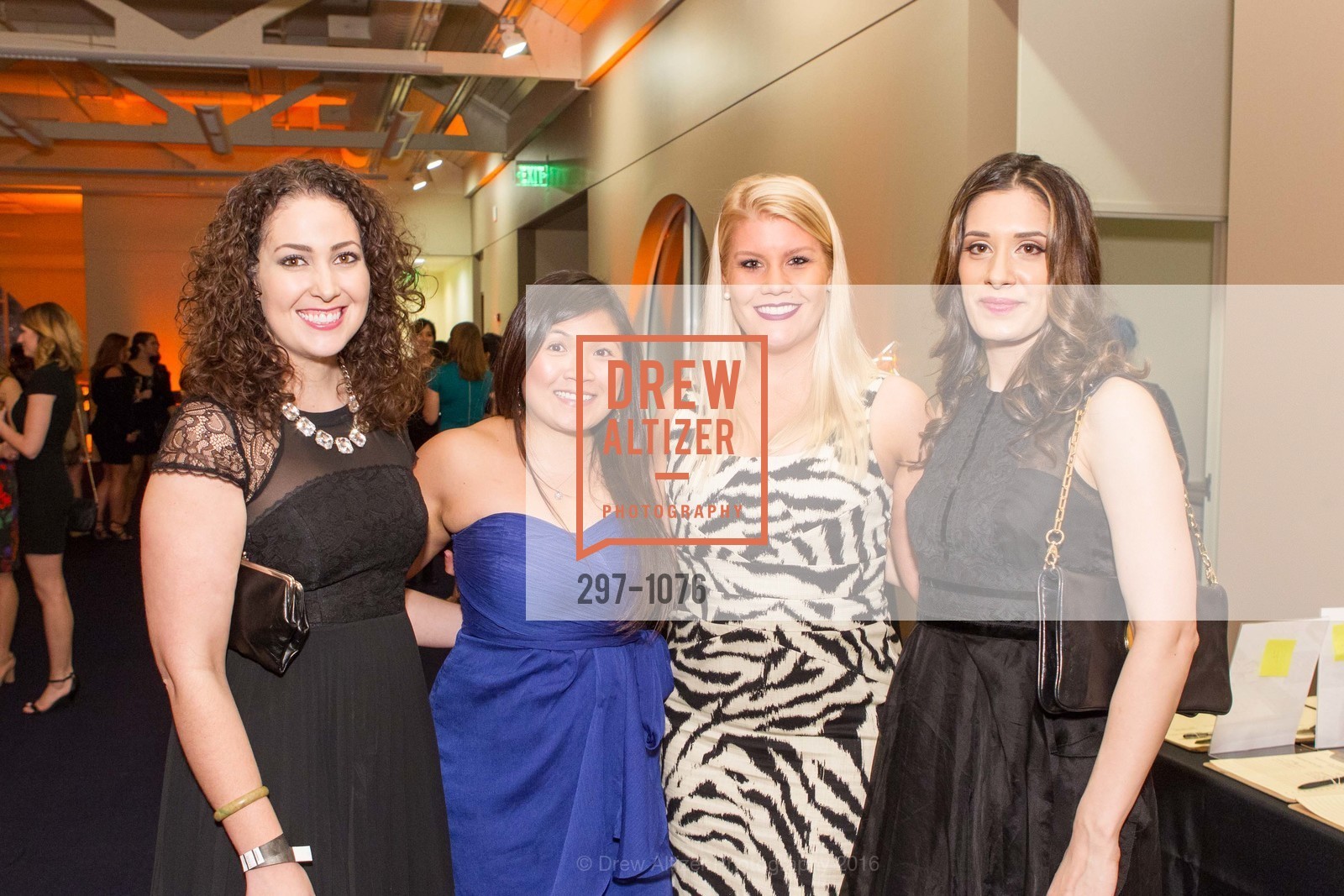 Shea Gerula, Mary Ann Nguyen, Laura Davis, Zarina Khan, Spinsters of San Francisco: Patrons Gala 2016, The Presido, Observation Post. 211 Lincoln Blvd San Francisco, CA 94129, April 2nd, 2016, Photo #297-1076 Shea Gerula, Mary Ann Nguyen, Laura Davis, Zarina Khan, Photo #297-1076