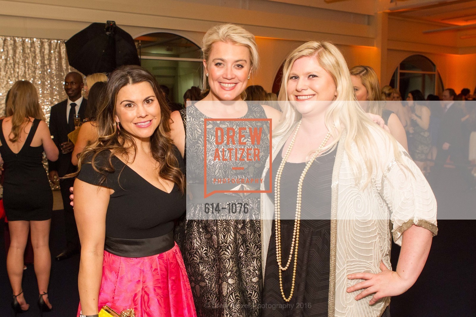Danielle van Asch Prevot, Ashley Hayes, Summer Lynn McCormick, Spinsters of San Francisco: Patrons Gala 2016, The Presido, Observation Post. 211 Lincoln Blvd San Francisco, CA 94129, April 2nd, 2016, Photo #614-1076 Danielle van Asch Prevot, Ashley Hayes, Summer Lynn McCormick, Photo #614-1076