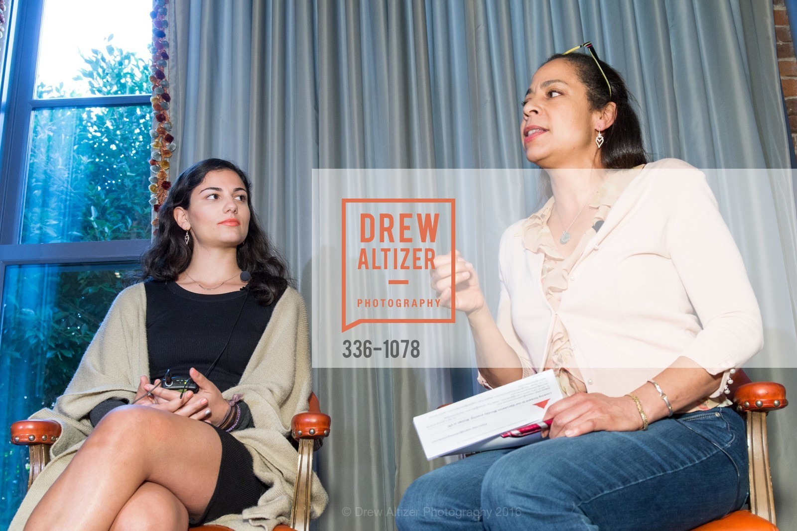 Sophia Dominguez, Adaora Udoji, WOMEN PIONEERS IN VIRTUAL REALITY, The Battery, April 4th, 2016, Photo #336-1078 Sophia Dominguez, Adaora Udoji, Photo #336-1078