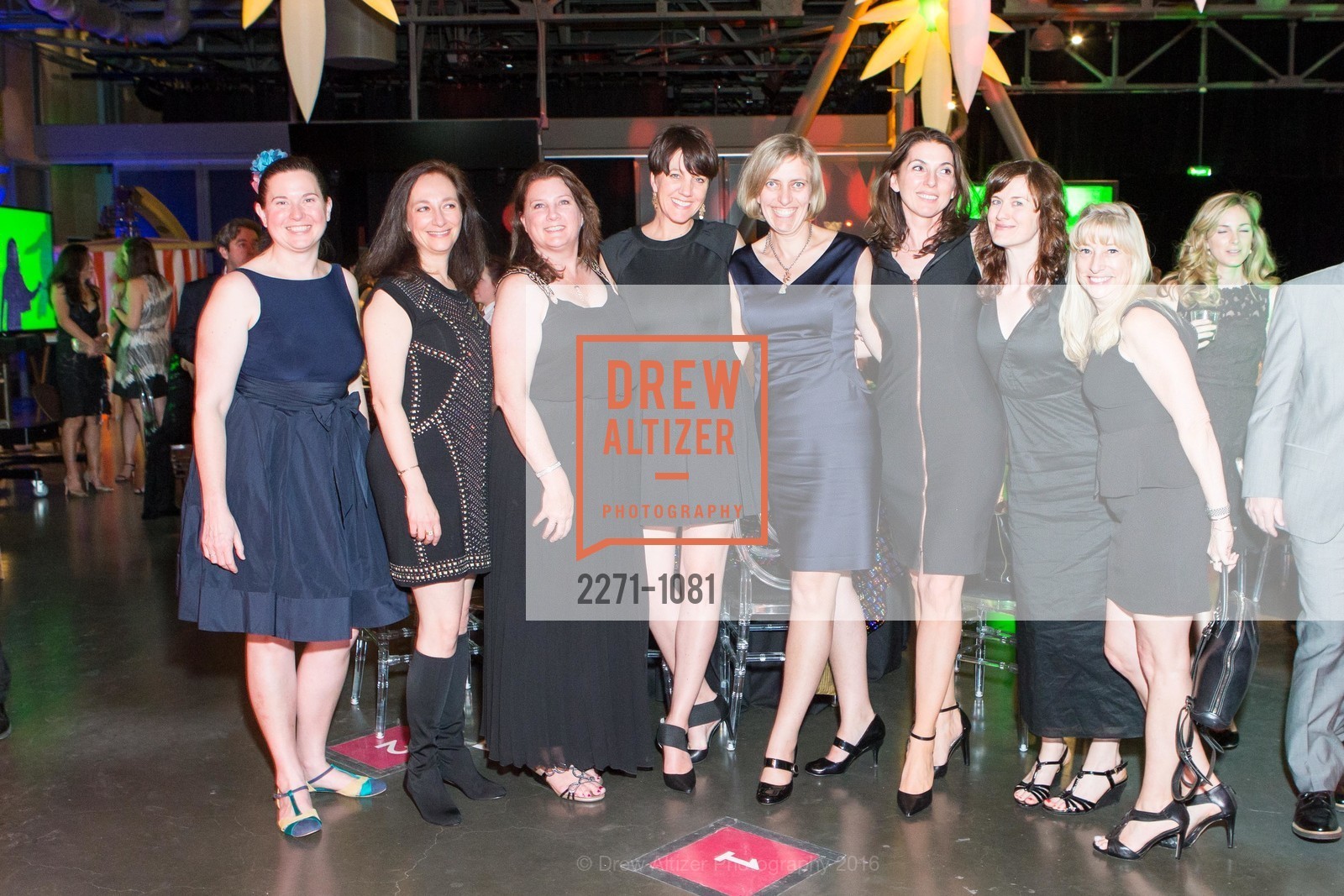 Kathleen Gabriel, Laura Zander, Nicole Stratton, Emil McCulloch, Anna Willson, Maria Latushkin, Melanie Edlin, Rosanne Schiro, Exploratorium Spring Gala: Play is Serious Business!, Exploratorium. Pier 15, April 6th, 2016, Photo #2271-1081 Kathleen Gabriel, Laura Zander, Nicole Stratton, Emil McCulloch, Anna Willson, Maria Latushkin, Melanie Edlin, Rosanne Schiro, Photo #2271-1081