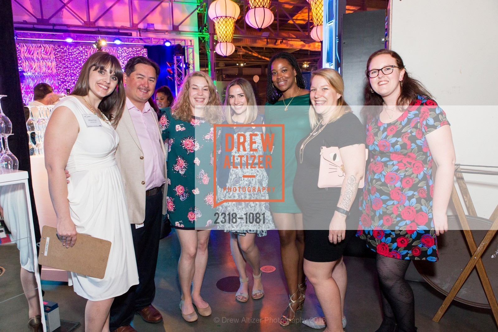 Allison Frost, Dan Grzenia, Beth Montroy, Jessica Bailey, Sarah Spiegel, Erin Earnest, Qiana Wiley, Exploratorium Spring Gala: Play is Serious Business!, Exploratorium. Pier 15, April 6th, 2016, Photo #2318-1081 Allison Frost, Dan Grzenia, Beth Montroy, Jessica Bailey, Sarah Spiegel, Erin Earnest, Qiana Wiley, Photo #2318-1081