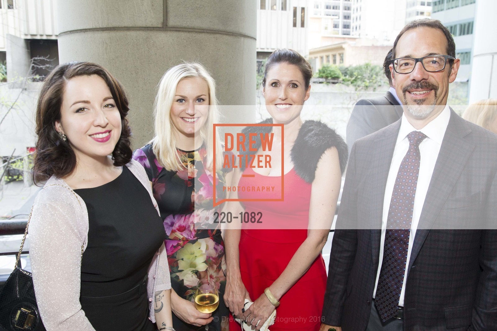 Camila Mize, Jill McIntosh, Nicole Fox, Ken Gregory, Compass Family Services - Spring Benefit 2016, The Bently Reserve, April 6th, 2016, Photo #220-1082 Camila Mize, Jill McIntosh, Nicole Fox, Ken Gregory, Photo #220-1082