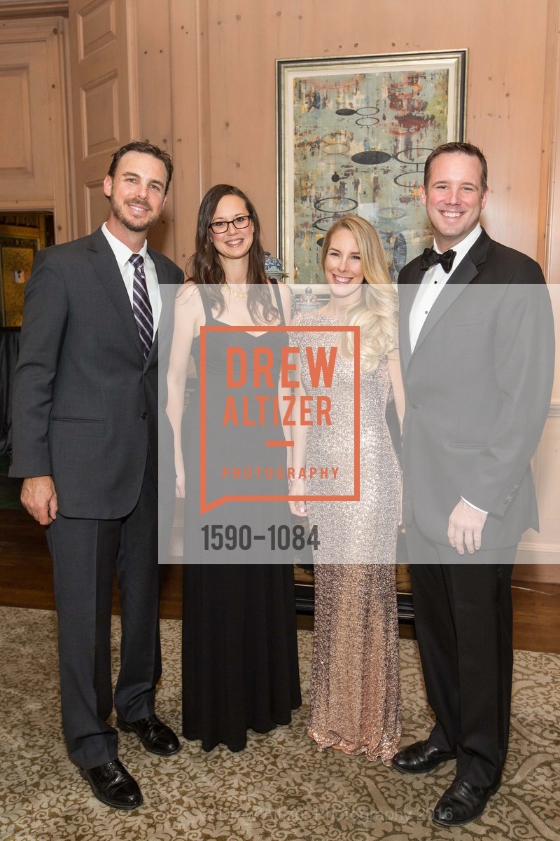 Justin Carr, Katie Burton, Erin Danielson, Adam Echter, The 40th San Francisco Wine Auction, Fairmont Hotel, April 9th, 2016, Photo #1590-1084 Justin Carr, Katie Burton, Erin Danielson, Adam Echter, Photo #1590-1084