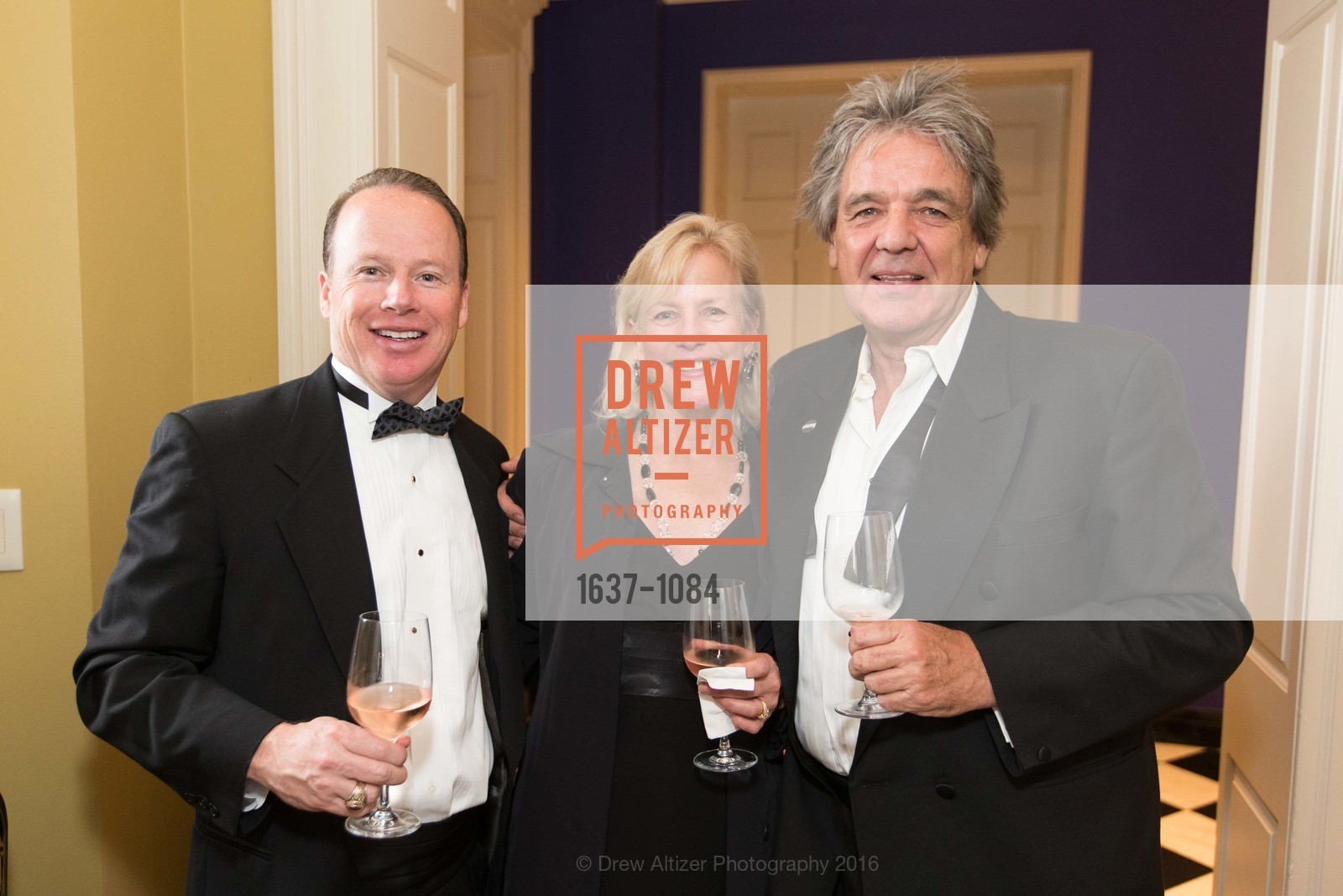 Tom Cleary, Sue Cleary, John Galloway, The 40th San Francisco Wine Auction, Fairmont Hotel, April 9th, 2016, Photo #1637-1084 Tom Cleary, Sue Cleary, John Galloway, Photo #1637-1084