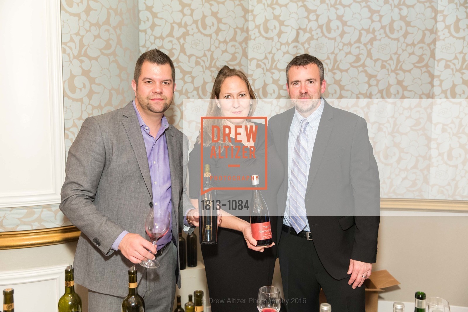 Austin Gallion, Erica Landon, Ken Pahlow, The 40th San Francisco Wine Auction, Fairmont Hotel, April 9th, 2016, Photo #1813-1084 Austin Gallion, Erica Landon, Ken Pahlow, Photo #1813-1084