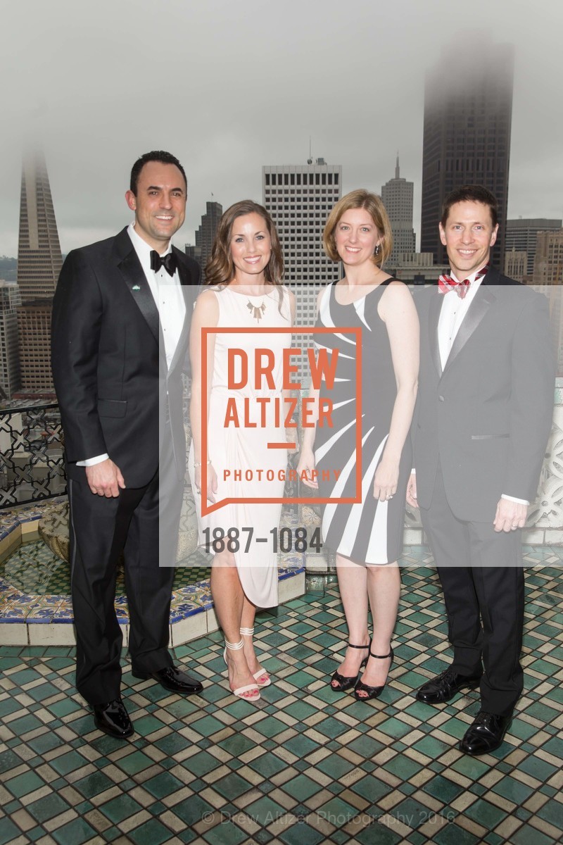 Erin Hall, Mike Hall, Lauren Schwimmer, Evan Schwimmer, The 40th San Francisco Wine Auction, Fairmont Hotel, April 9th, 2016, Photo #1887-1084 Erin Hall, Mike Hall, Lauren Schwimmer, Evan Schwimmer, Photo #1887-1084